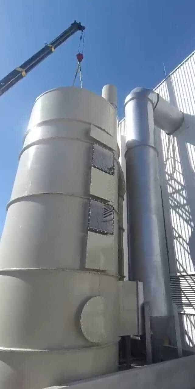 Lavadores de gases industriales en polipropileno de alta densidad