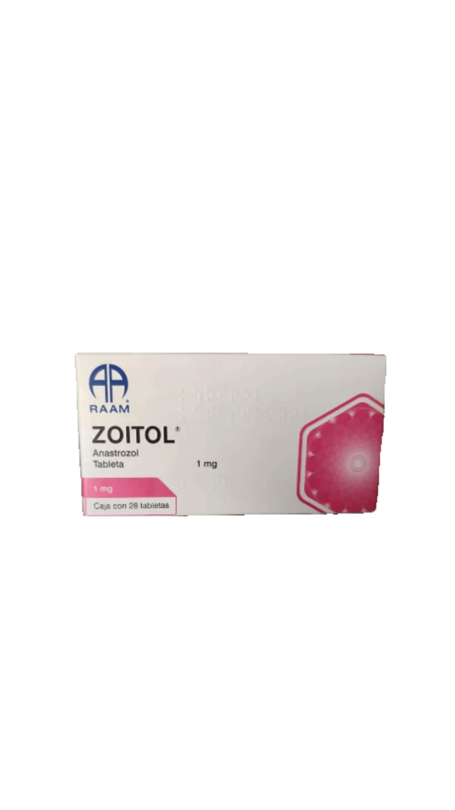 Anastrozol 1 mg con 28 tabletas