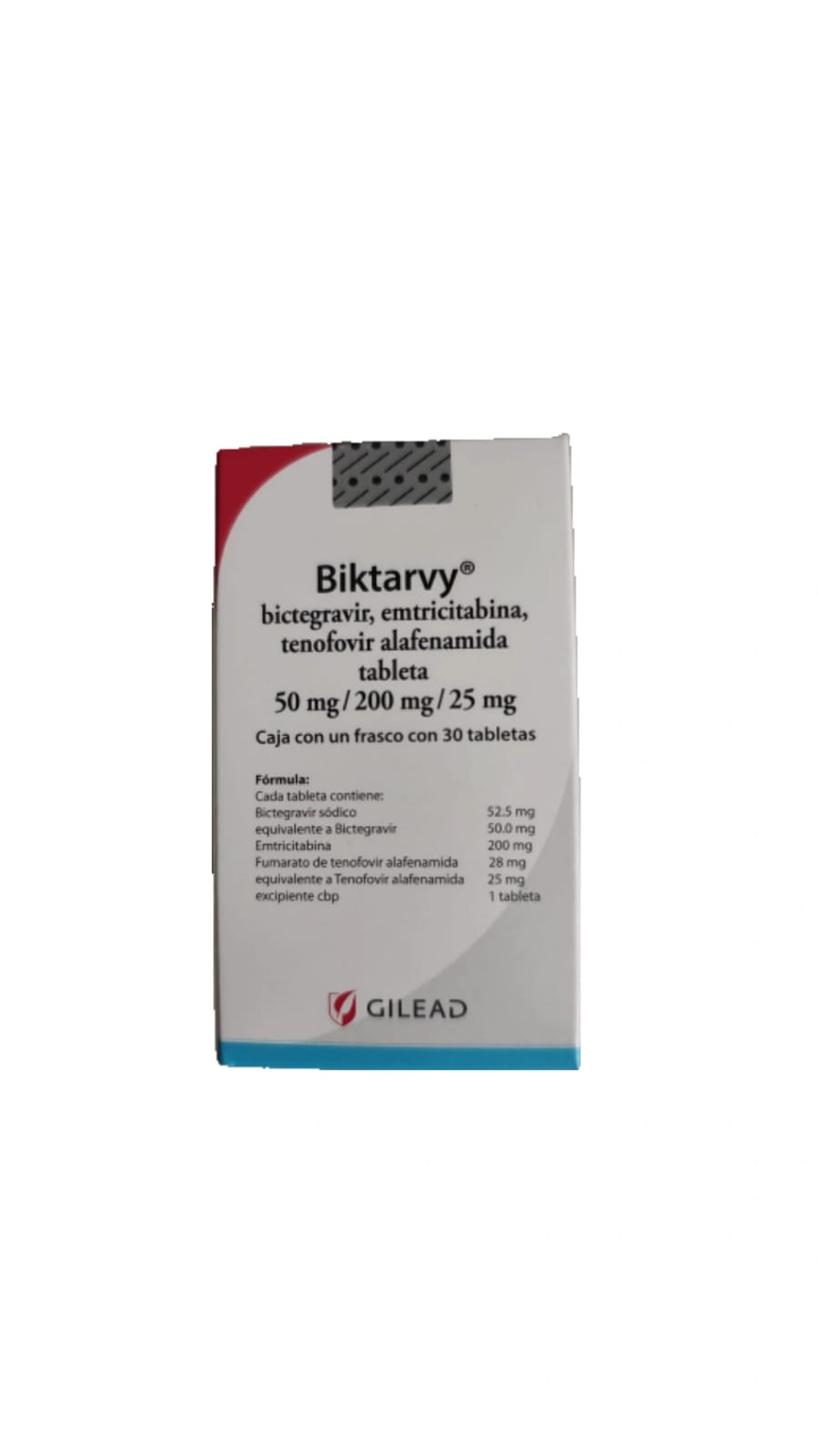 Bictegravir 50mg Emtricitabina 200mg Tenofovir 25mg Caja 30 tabletas en México