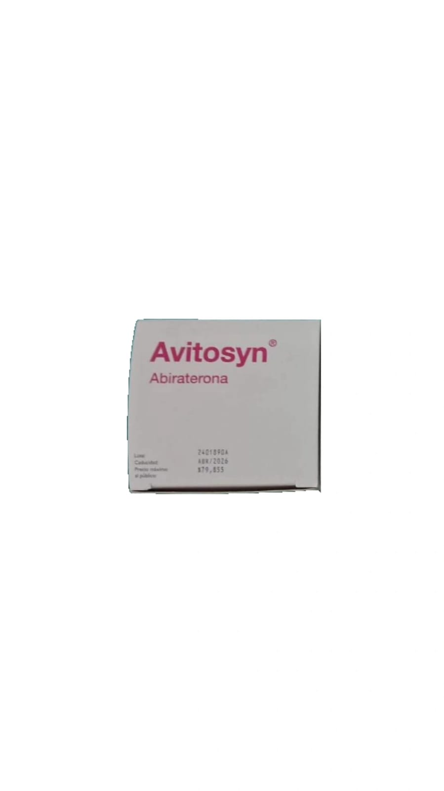 Abiraterona 500 mg caja con 60 tabletas