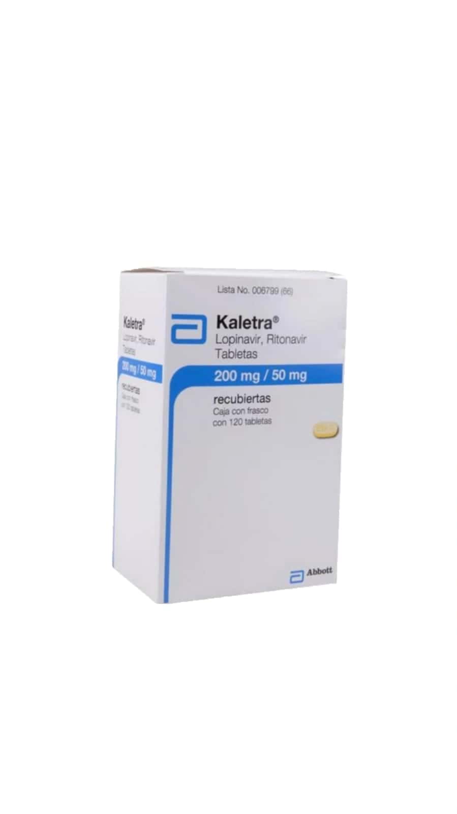 Lopinavir/ Ritonavir 200 mg/ 50 mg Frasco con 120 tabletas Costo 