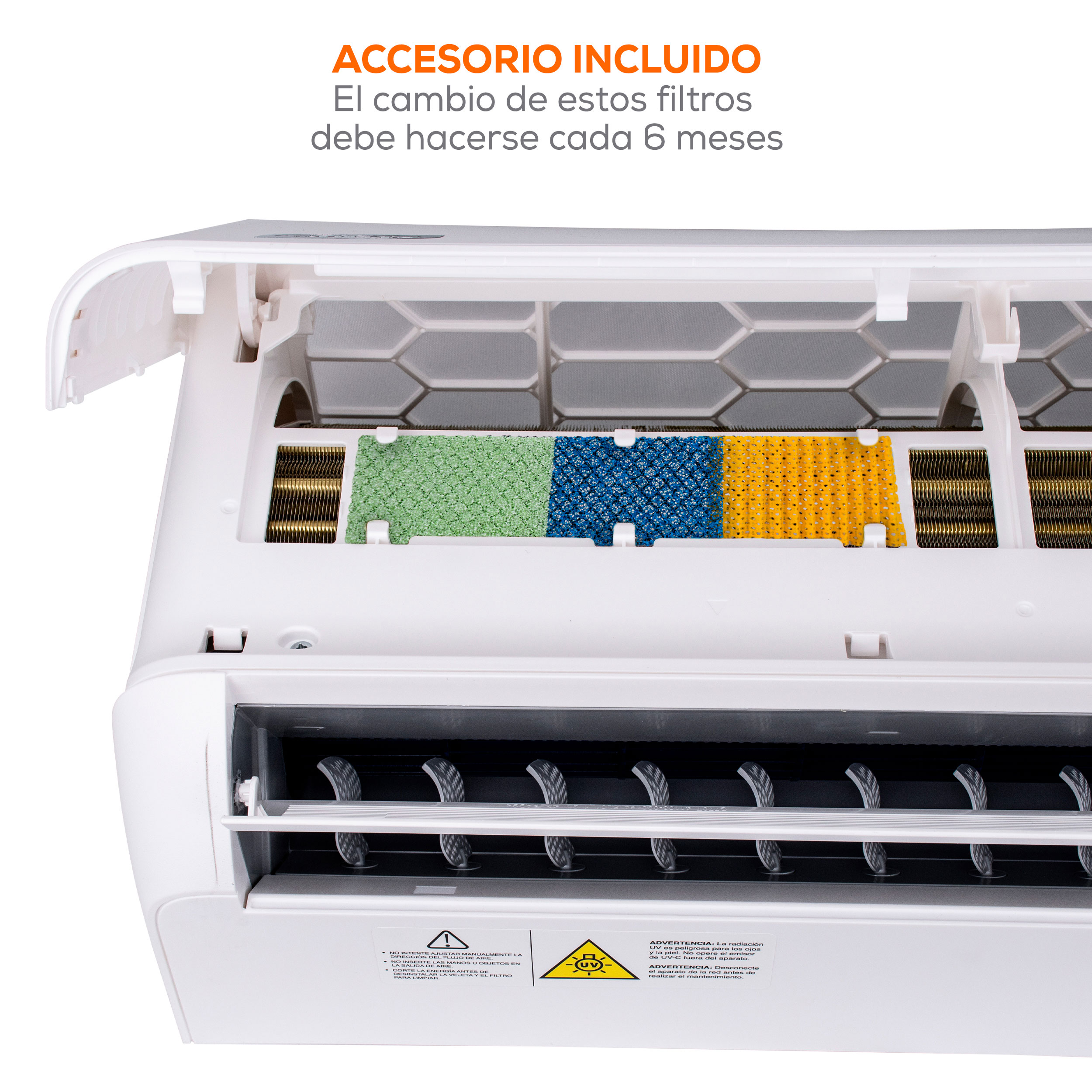 6 filtros de aire incluidos