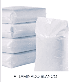 Costales de rafia laminados blancos