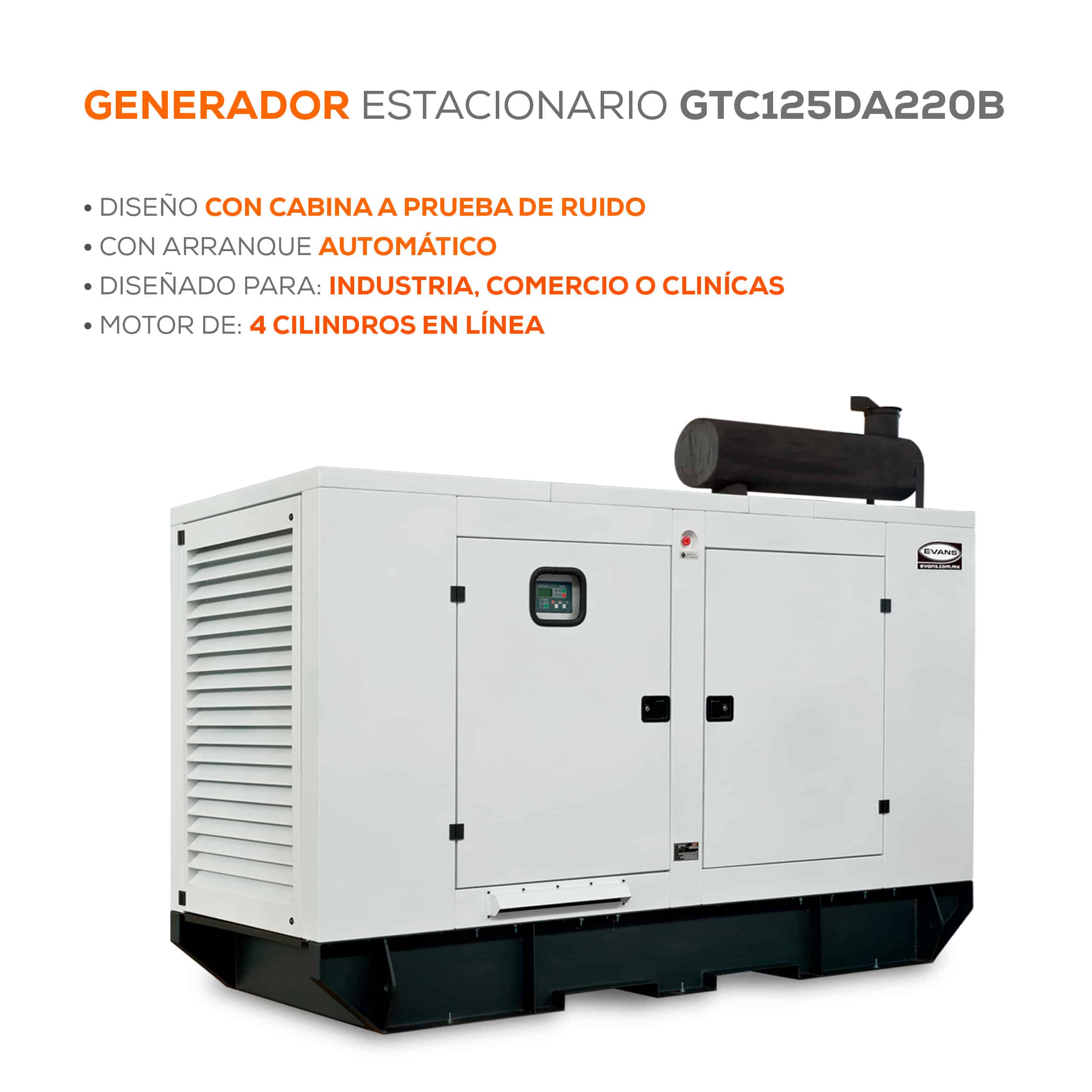 Generador estacionario GTC125DA220B