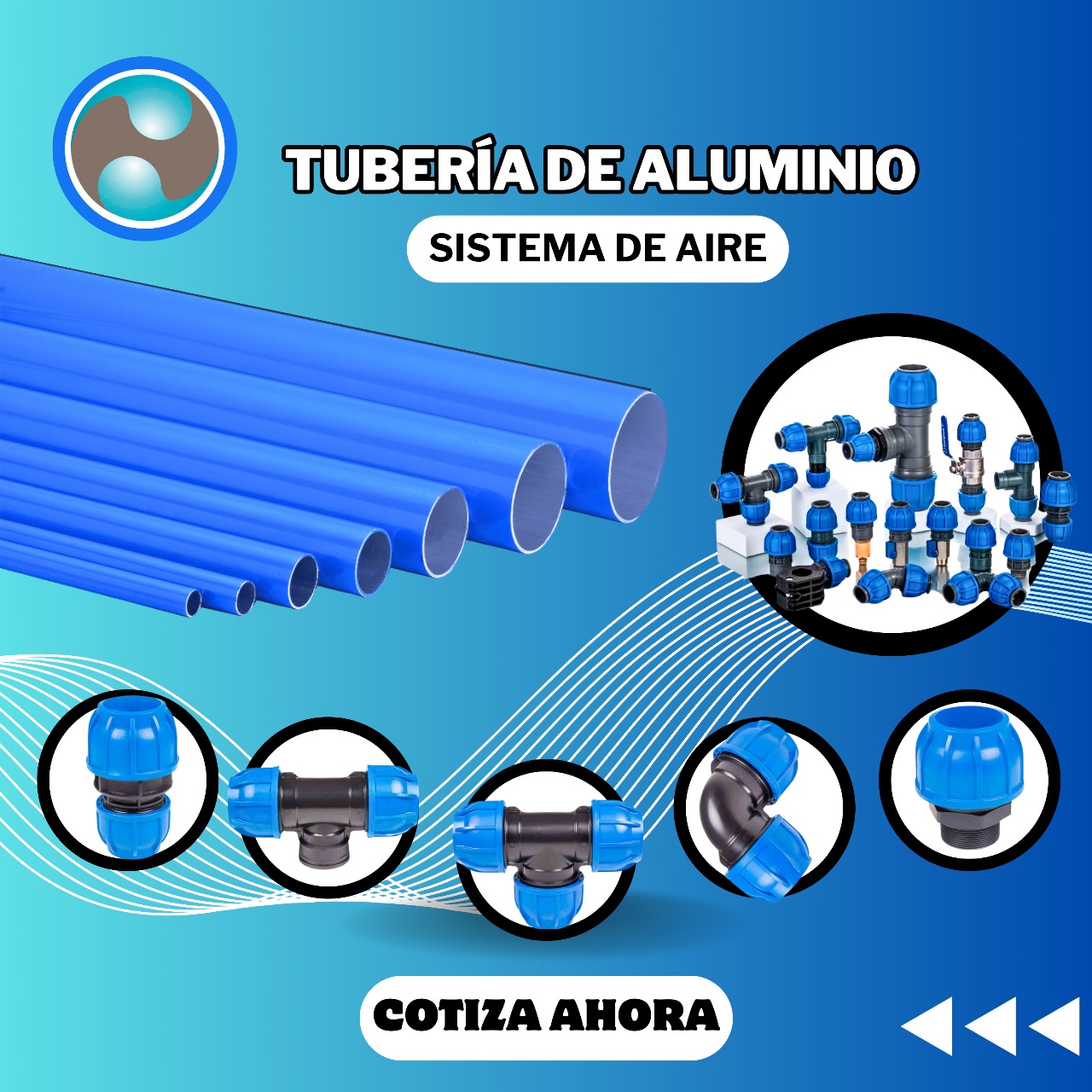 Tuberia para aire comprimido 3 metros  en Neumak 3
