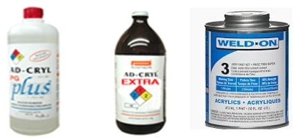 Adhesivos para acrílicos y plásticos