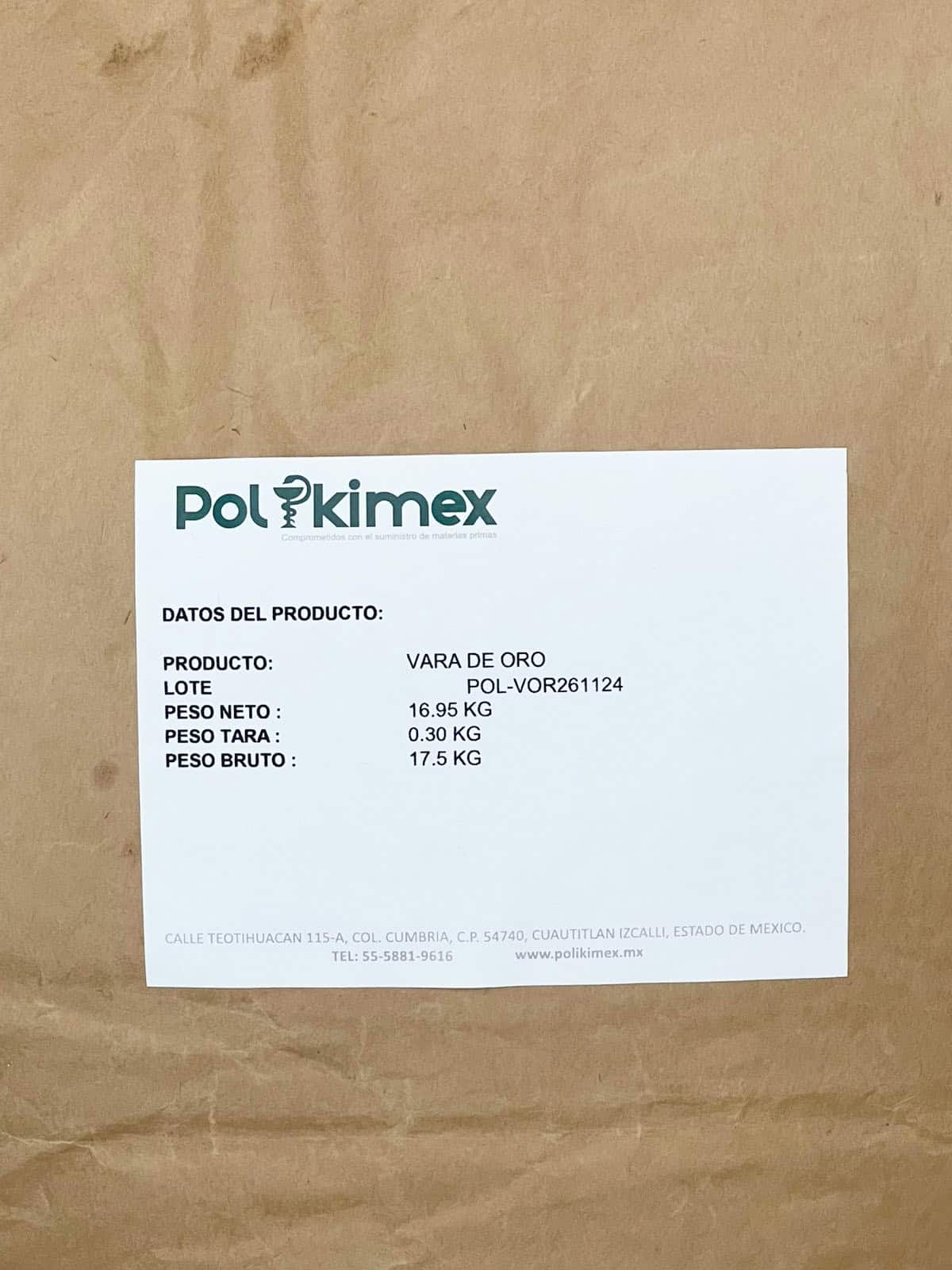 Vara de oro- Polikimex 