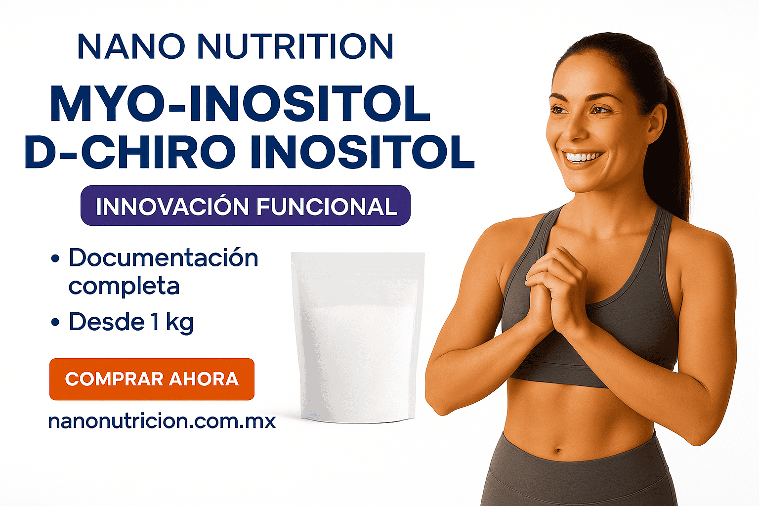 Inositol en Saco. Myo o D - chiro inositol en saco o caja de 25 Kg _ Nano Nutrition