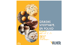 Grasas vegetales en polvo - Empresas Vilher