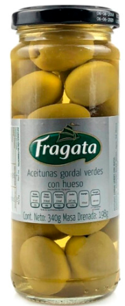 Aceitunas de mesa verdes con hueso