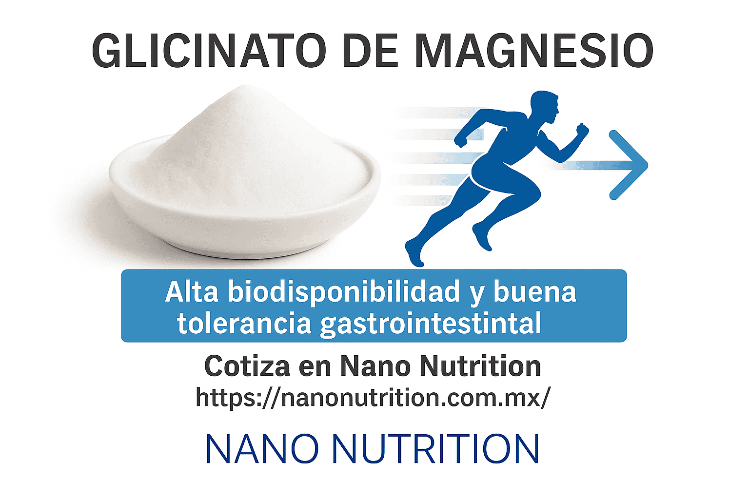 Glicinato de Magnesio en polvo soluble
