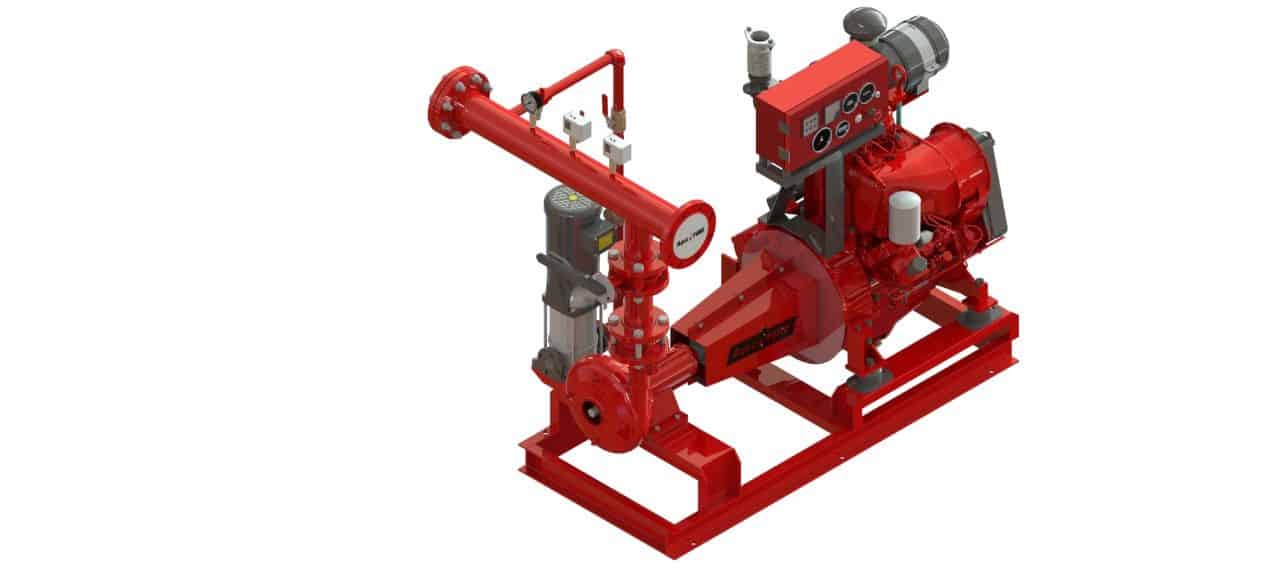 Sistema contra incendios Duplex 250 GPM con Jockey horizontal ASB Manufacturing