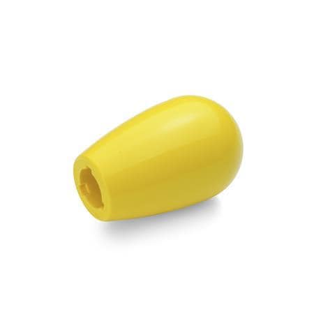 Perillas de palanca de cambio con forma de cúpula Plástico, tipo roscado o de montaje a presión.