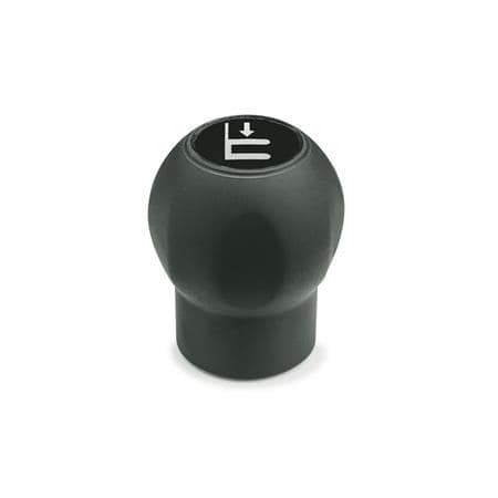 Perillas suaves Plástico, con inserto roscado de latón, con tapón desmontable, Ergostyle®, Softline.