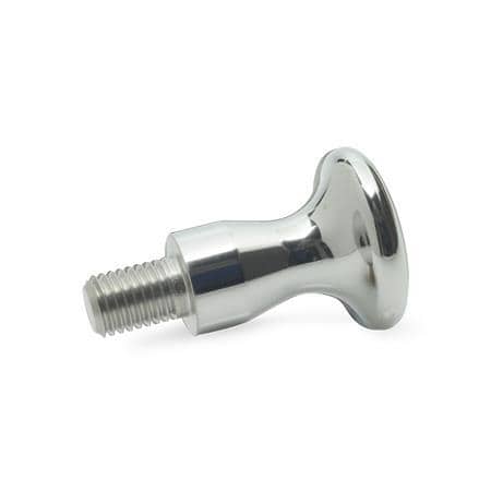 Perillas con forma de hongo Acero inoxidable, con orificio roscado o espárrago roscado.