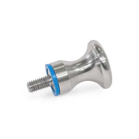 Perillas con forma de hongo Acero inoxidable, con orificio roscado o espárrago roscado, diseño higiénico.