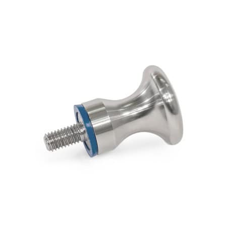 Perillas con forma de hongo Acero inoxidable, con orificio roscado o espárrago roscado, diseño higiénico.