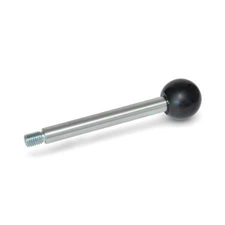 Empuñaduras de bola palancas de cambio de Acero GN 310