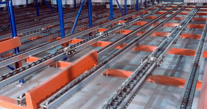 Rack Dinámico para mercancía de rotación continua PE–PS