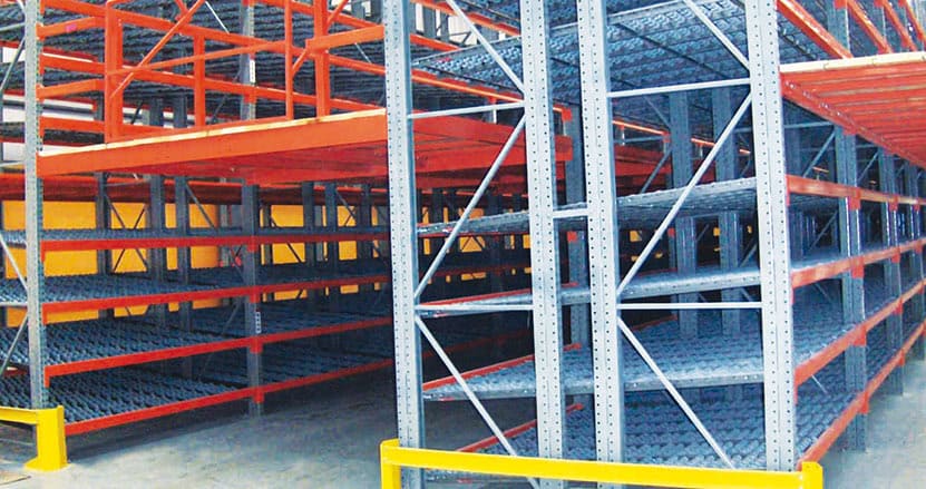 Rack Entrepisos para la realización de surtido y operación manual