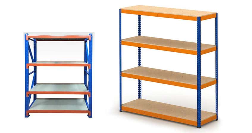 Estanteria sistema que se utiliza cuando se requiere almacenar mercancías con diversas referencias y de poco peso