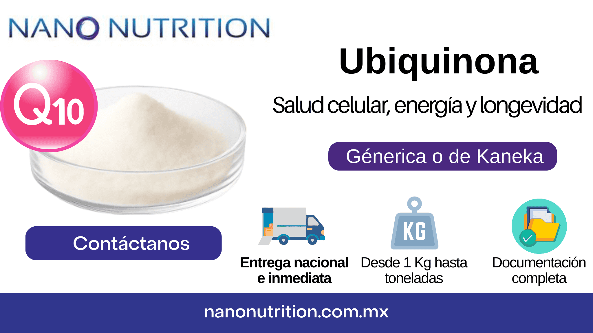 Coenzima Q10 en polvo para suplementos