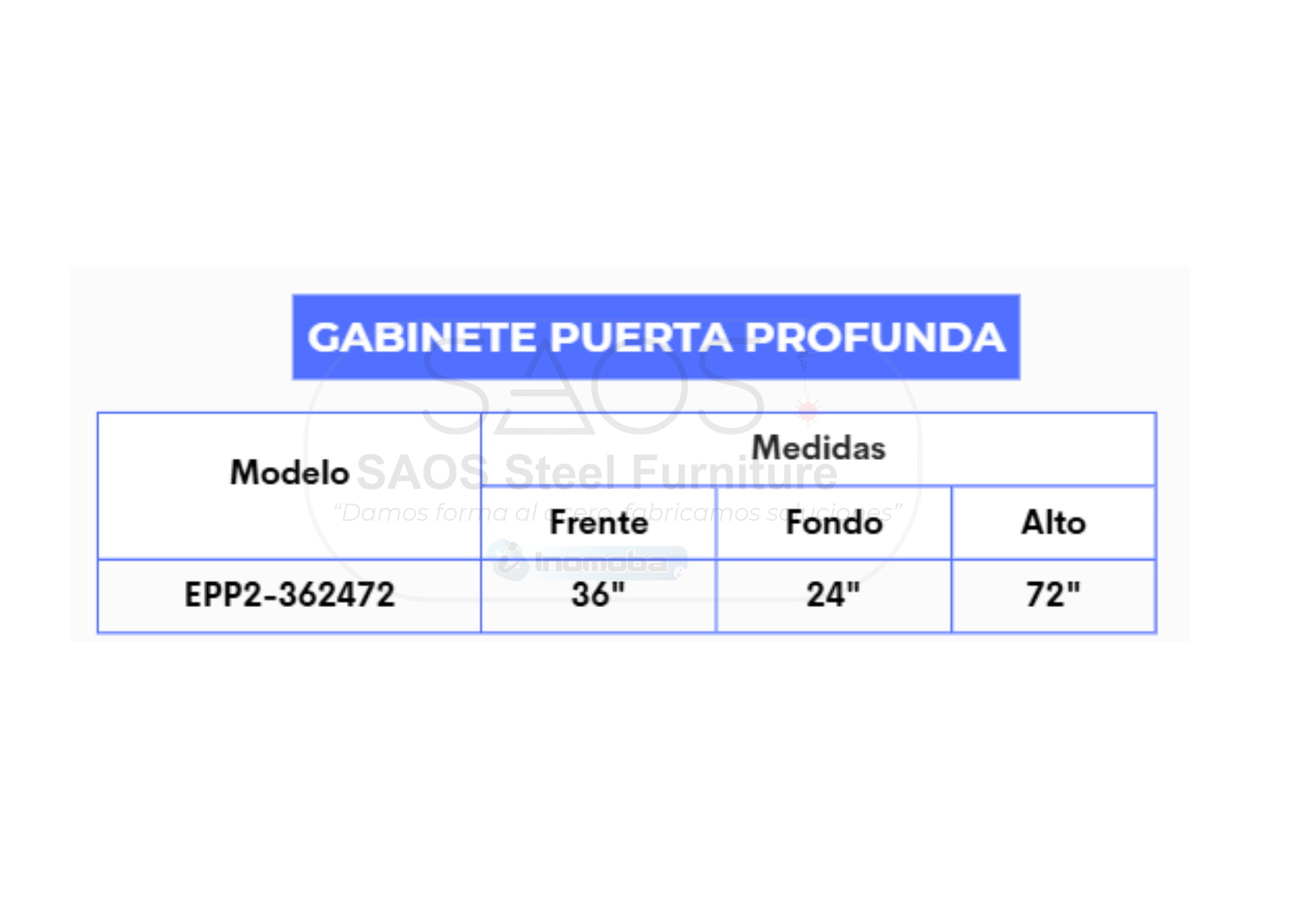 Puerta Profunda EPP2-362472 Medidas