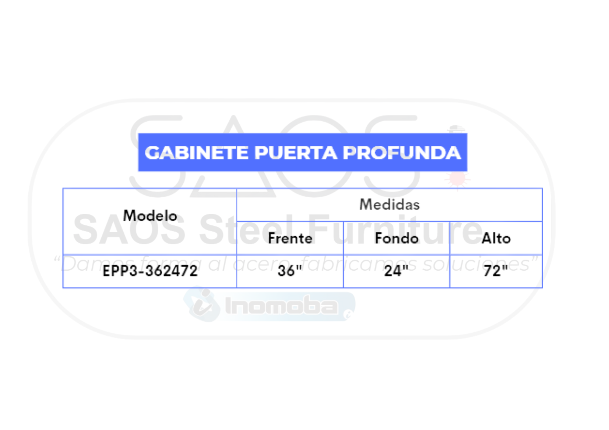 Puerta Profunda EPP3-362472 Medidas
