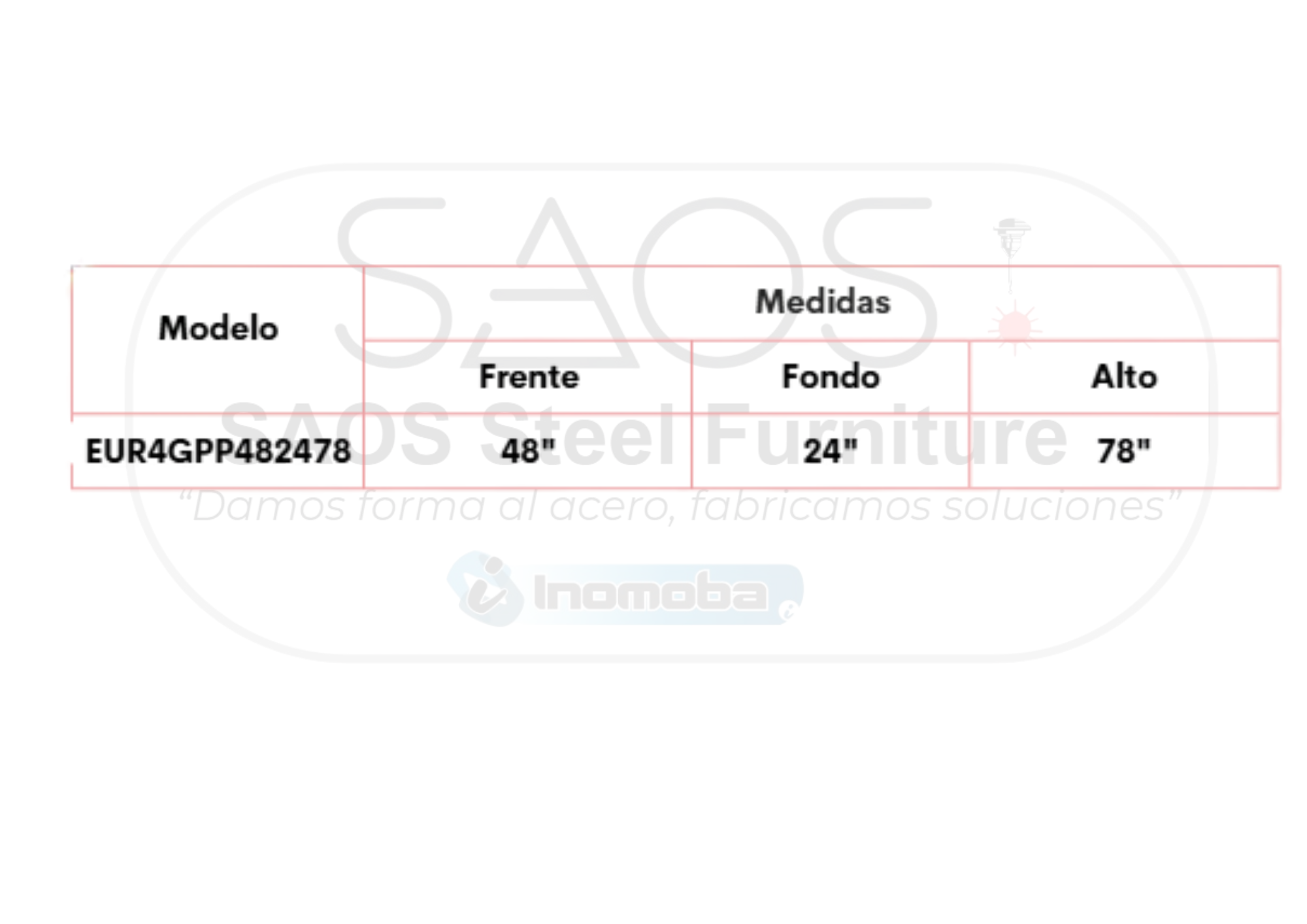 Puerta al ras EUR4GPP482478 Medidas