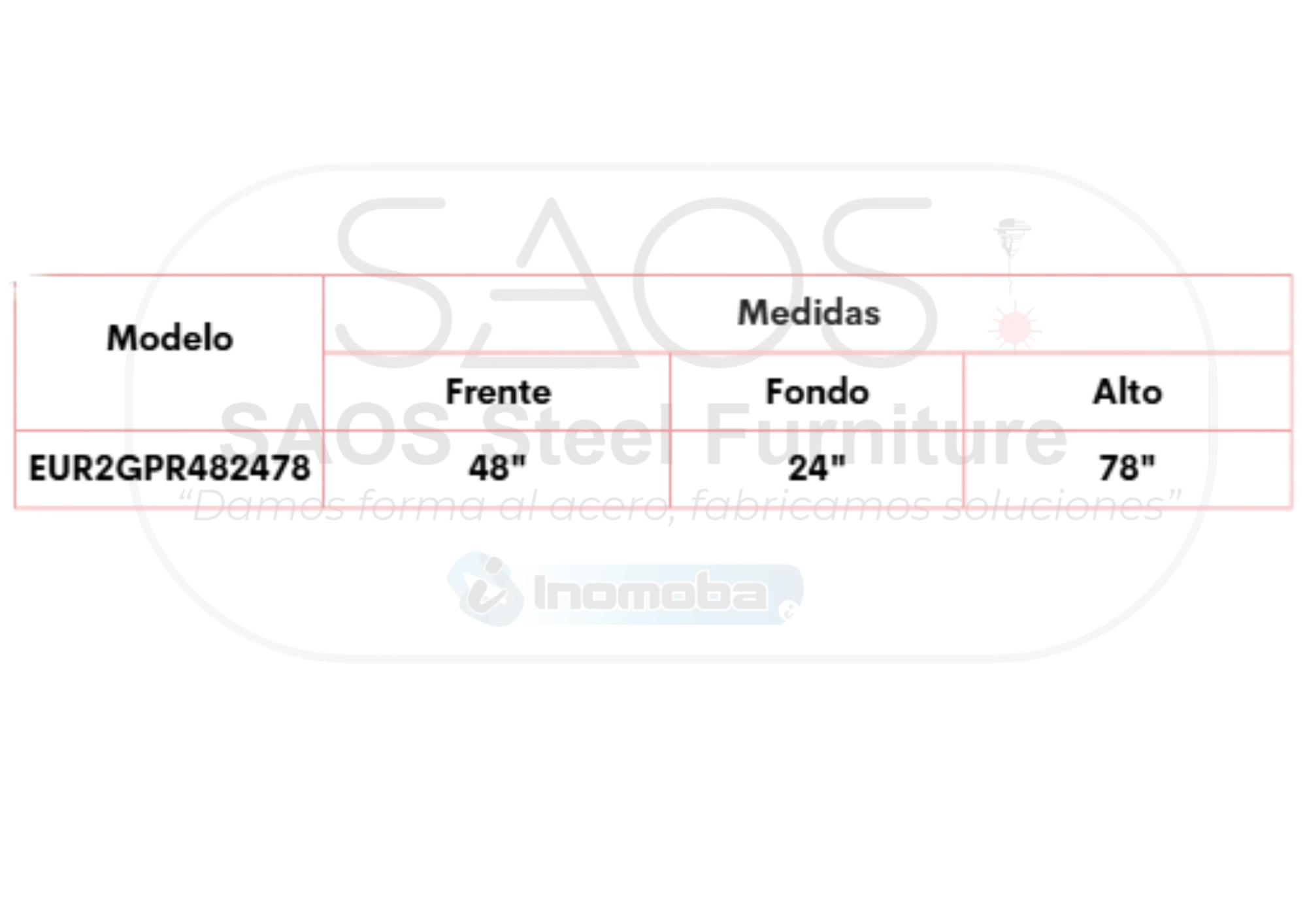 Puerta al ras EUR2GPR482478 Medidas