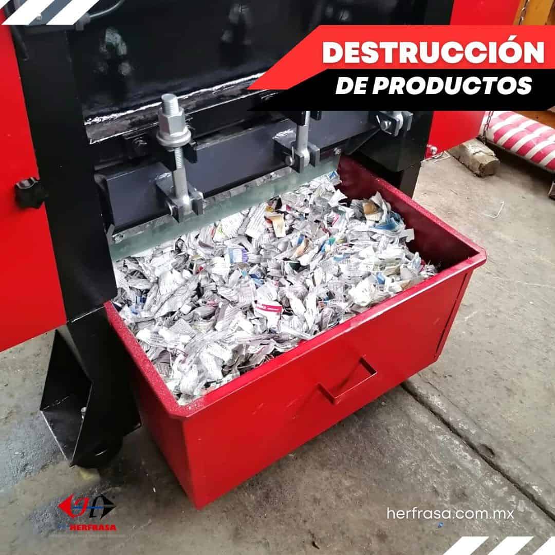 Destrucción de productos Grupo Herfrasa