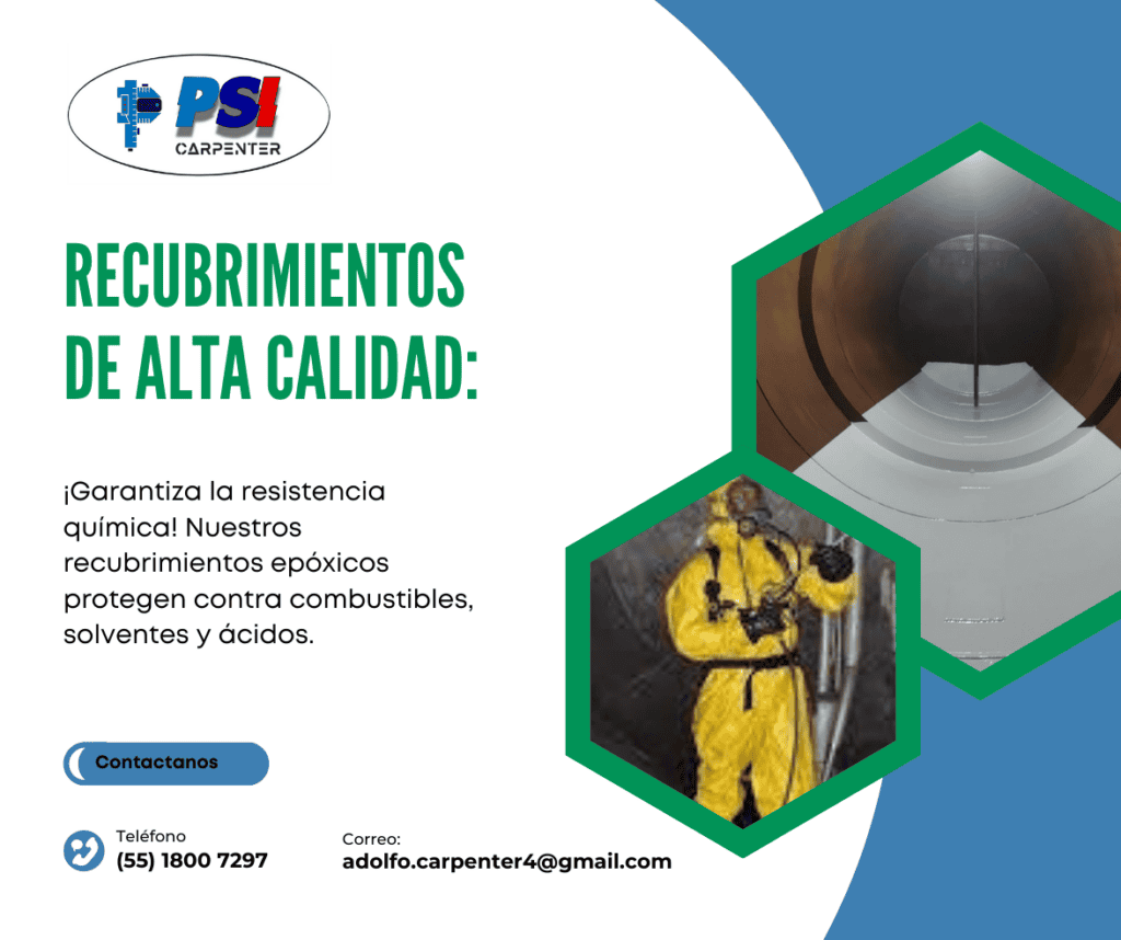 Recubrimientos epoxicos para tanques de almacenamiento de acidos y solventes