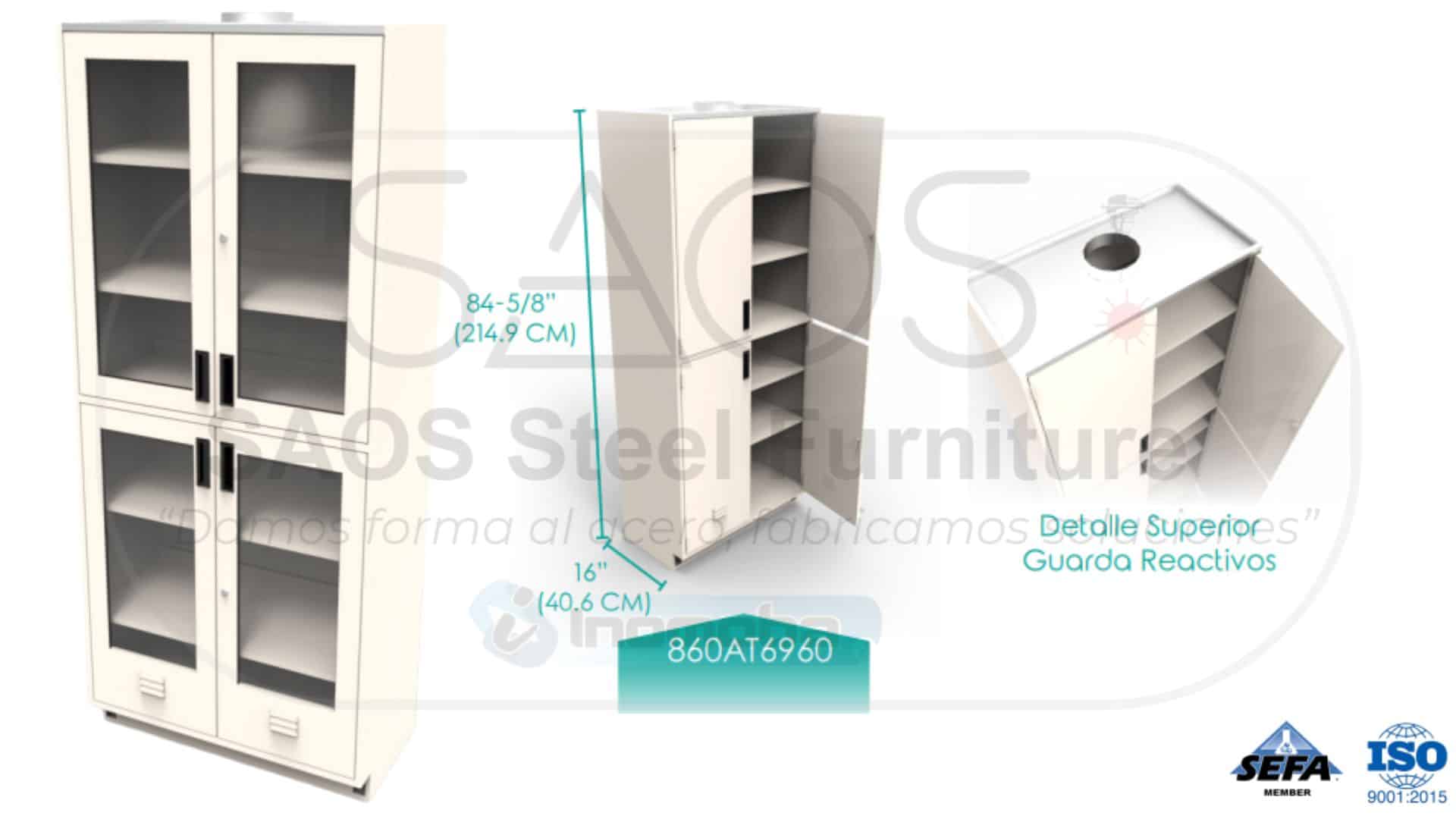 Estantes de Laboratorio Guarda Reactivos 861AT Alpha Tech