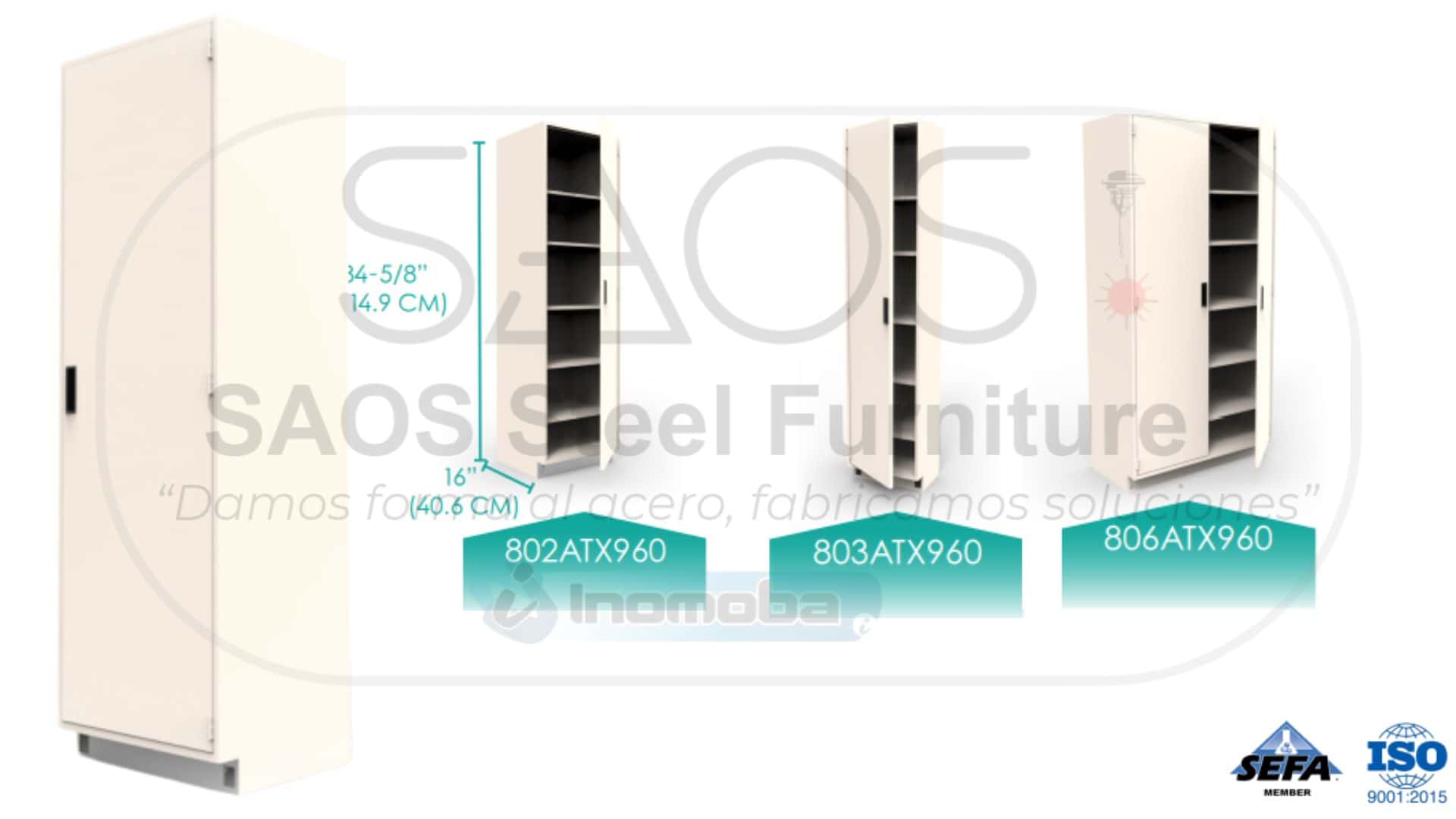 Estantes de Laboratorio Vitrina Alta Puerta Sólida 80AT Alpha Tech