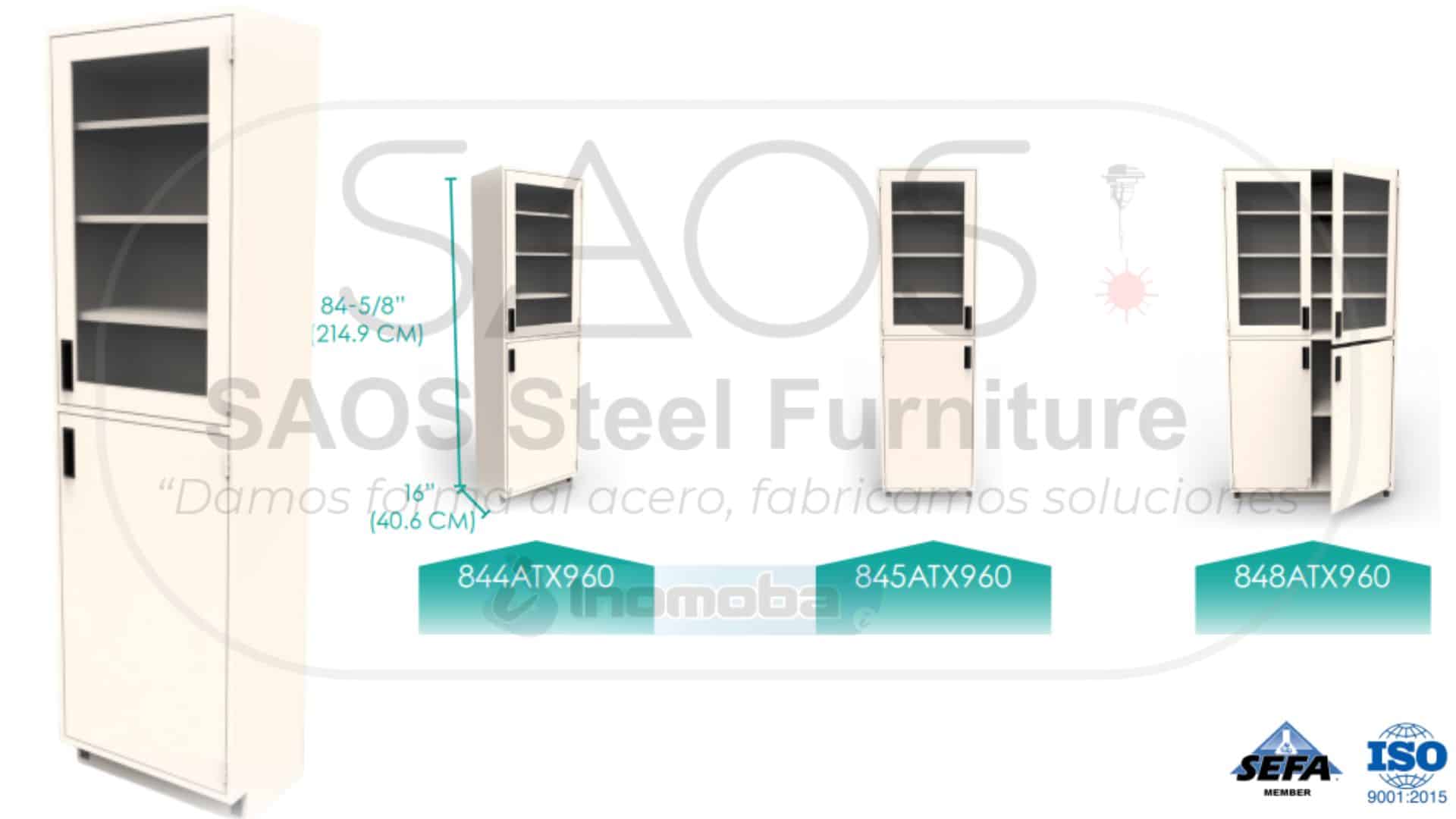 Estantes de laboratorio Vitrina Puertas Cristal Enmarcado 84AT Alpha Tech