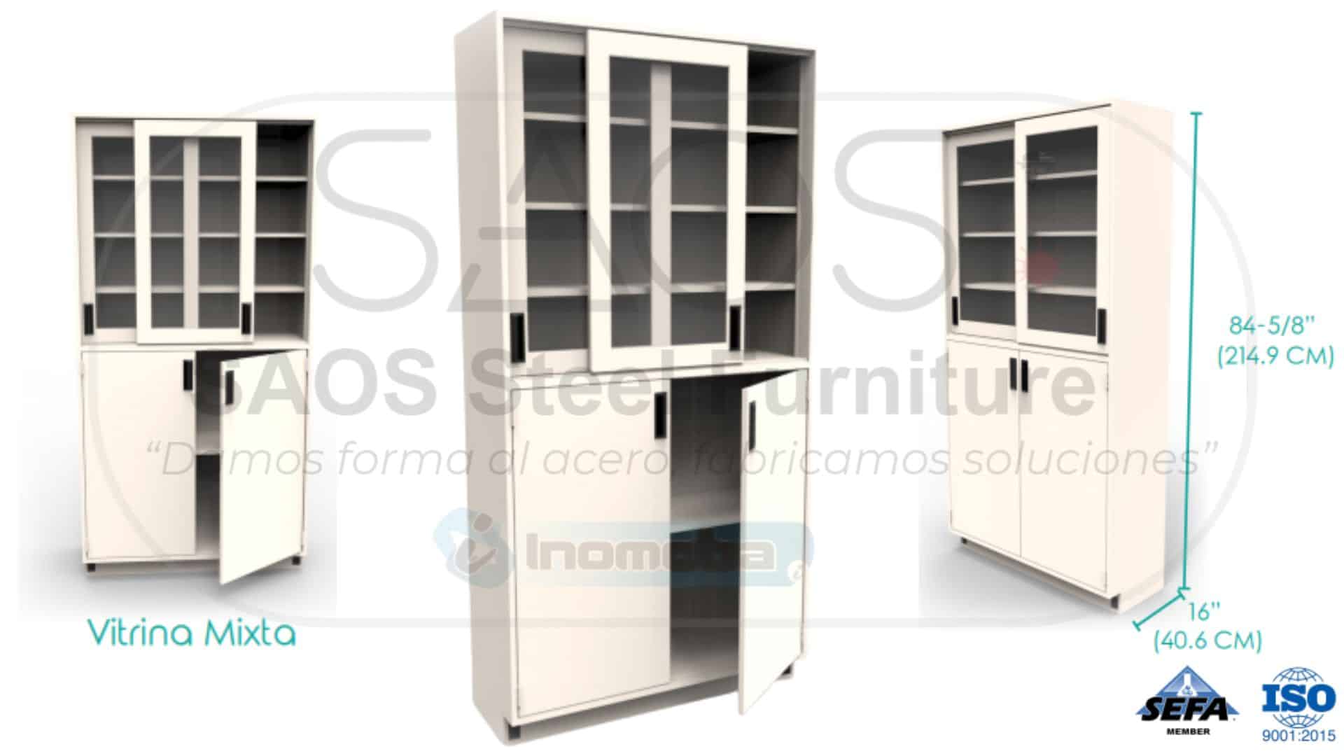 Estantes de Laboratorio Vitrina Mixta 851AT Alpha Tech