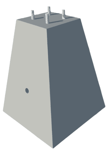 Bases de concreto para postes de metal