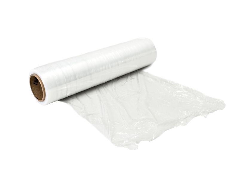 Stretch film de plástico transparente de 5 capas con adhesivo