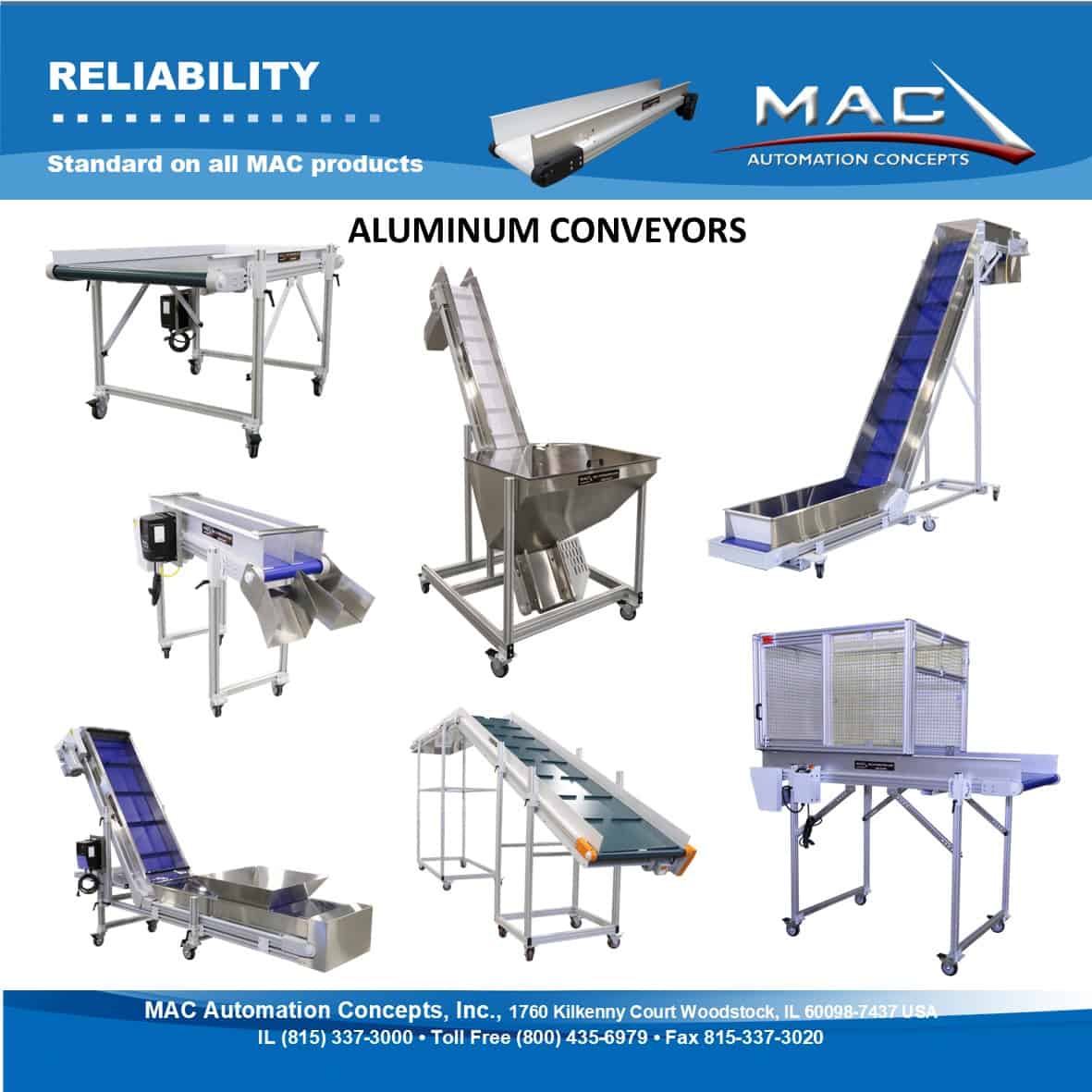 Bandas transportadoras de aluminio SFA