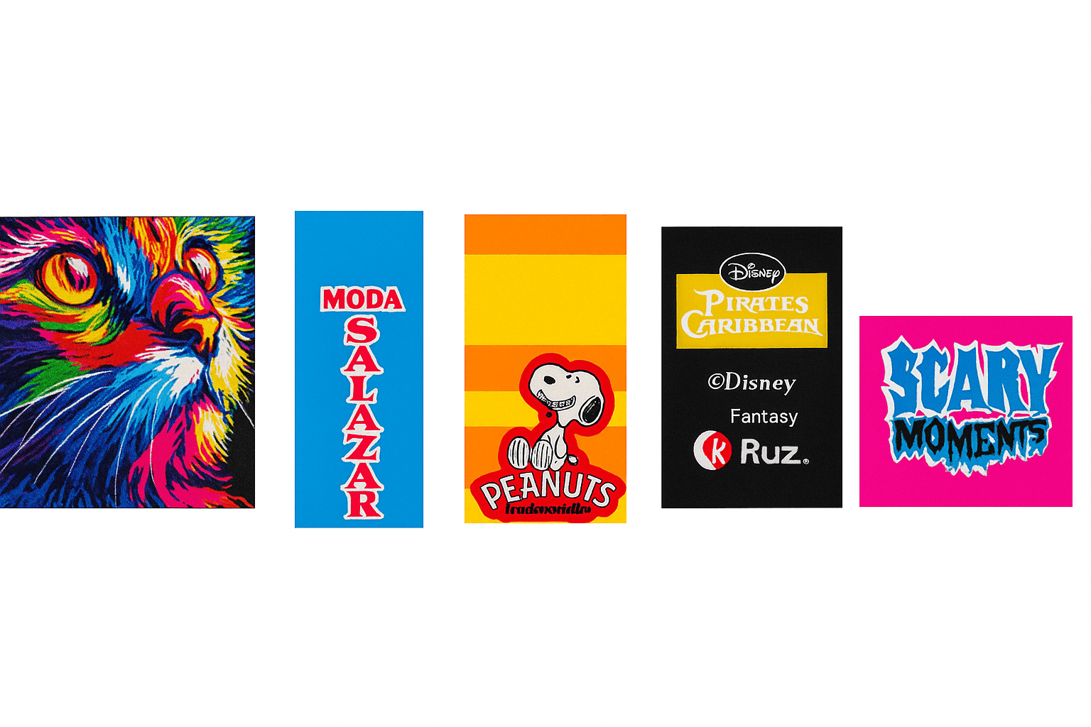 Etiquetas estampadas textiles