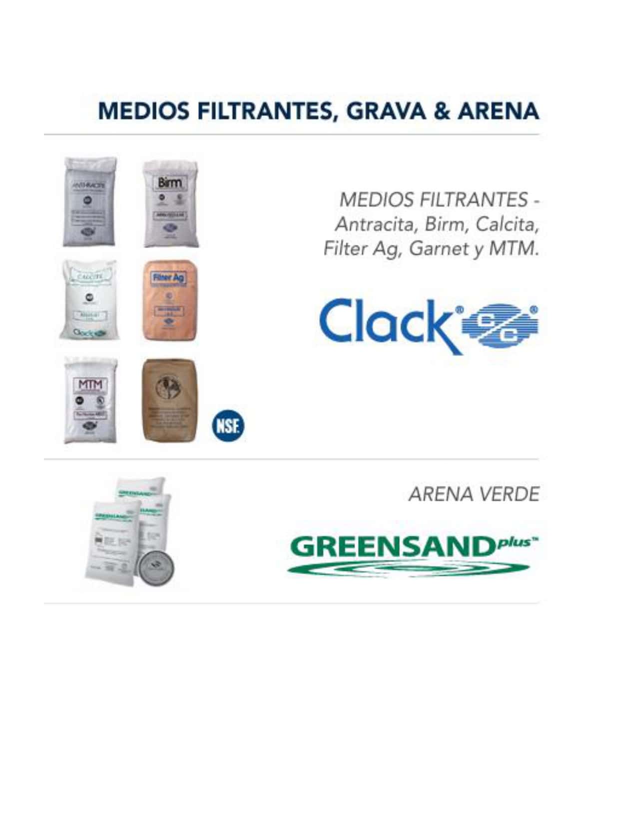 Medios filtrantes Antracita