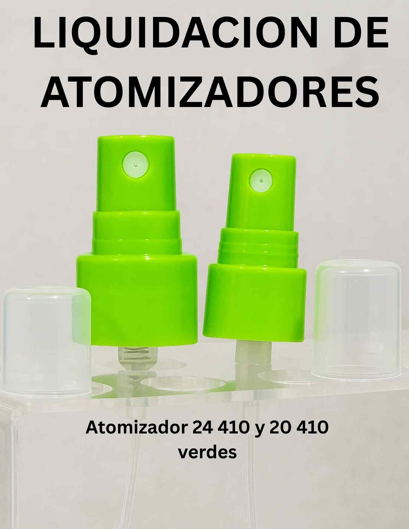Atomizadores de botón. Diferentes medidas y colores.  20 410, 24 410, 24 415