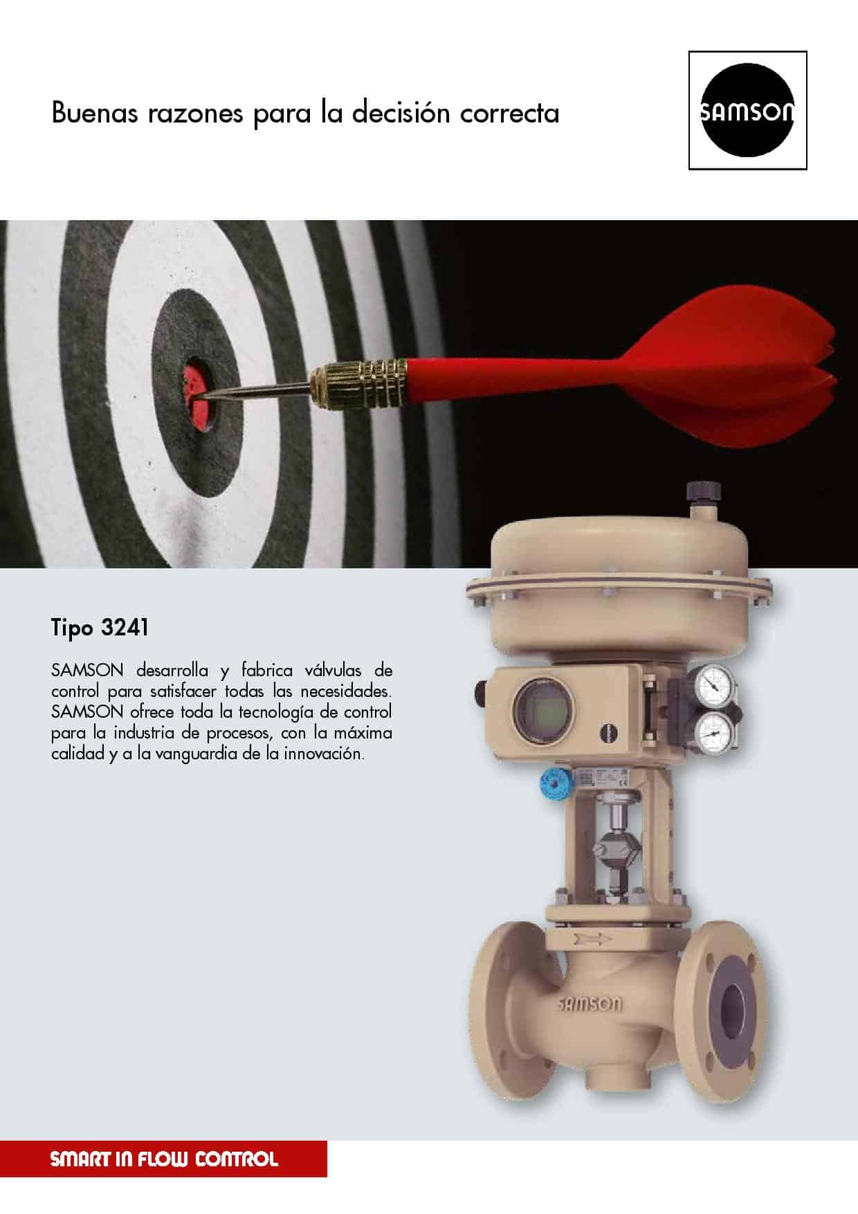 Válvula de control tipo globo marca Samson