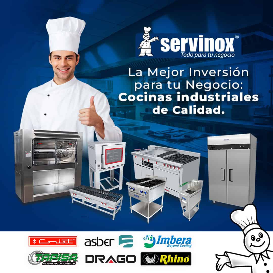 Cocinas industriales y comerciales - Abastecedora de Equipos Inoxidables SERVINOX