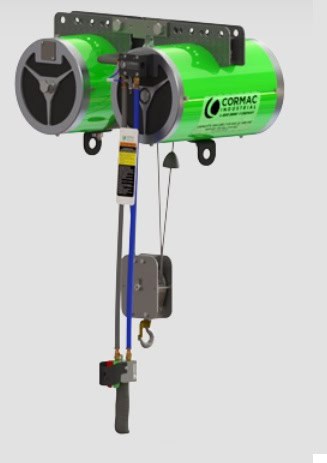 Balancín Neumático Cormac, modelo Tándem Reeved, capacidad de carga de 632 Kgs (1,400 lbs)