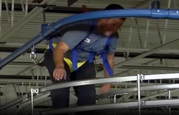 Sistema Anti Caída en riel curvo