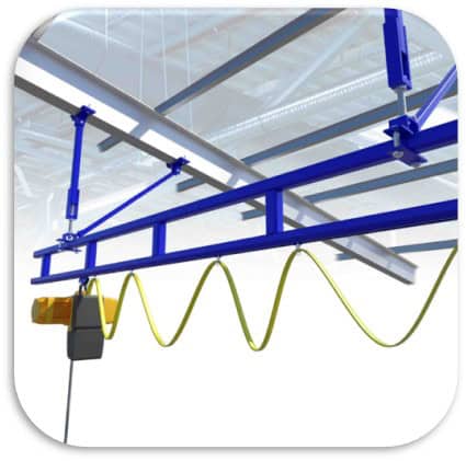 Monorriel Montado a Techo, marca Gorbel