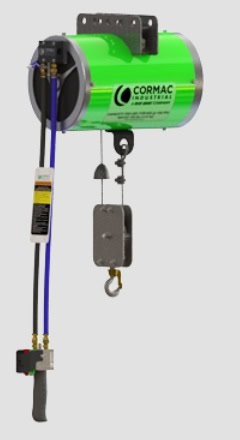 Balancín Neumático Cormac, modelo Reeved, capacidad de carga 316 Kgs (700 lbs)