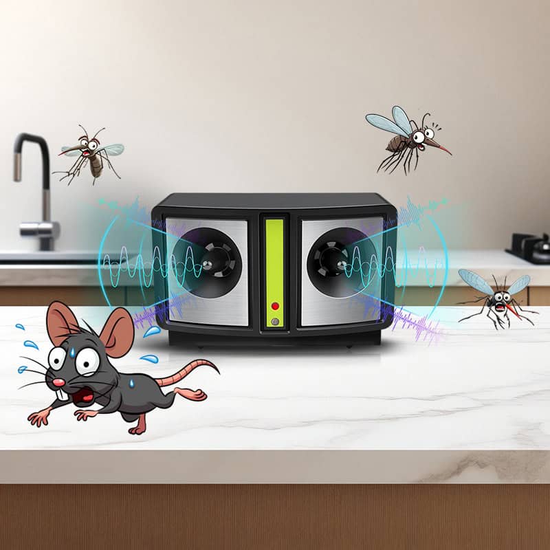 Productos para el control de plagas Repelente Ultrasónico Portátil para Ratones y Ratas Aosion AN-A368