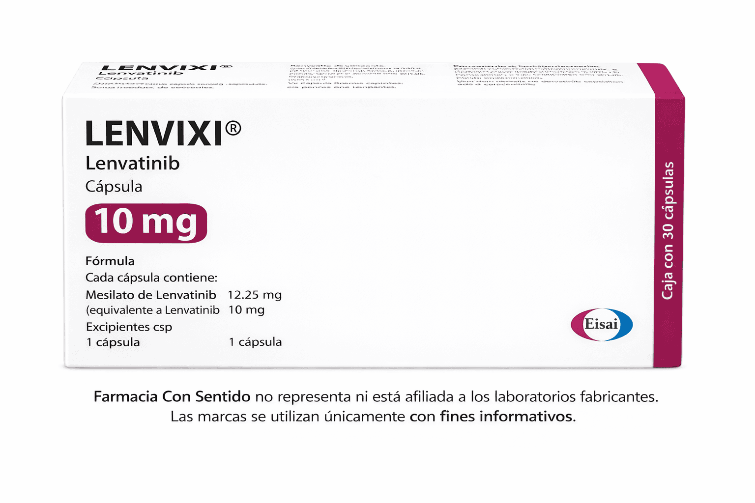 Lenvatinib 10 mg Caja con 30 cápsulas